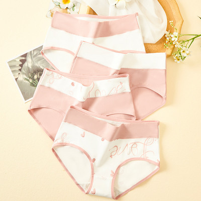 4Pcs plus veličina M-5XL gaćice Ženske pamučne donje rublje visokog struka Bešavne gaćice za djevojke Seksi žensko donje rublje koje diše