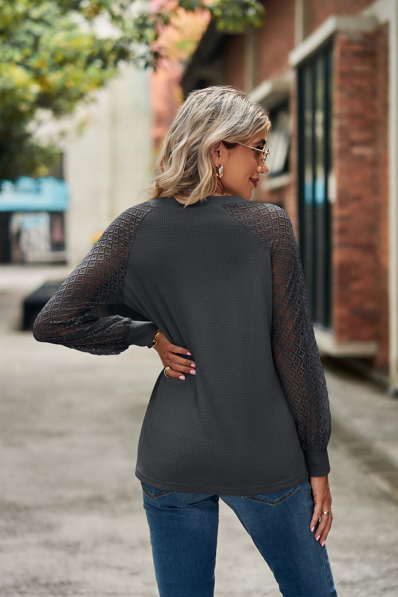 Ženske majice kratkih rukava dugih rukava s V-izrezom