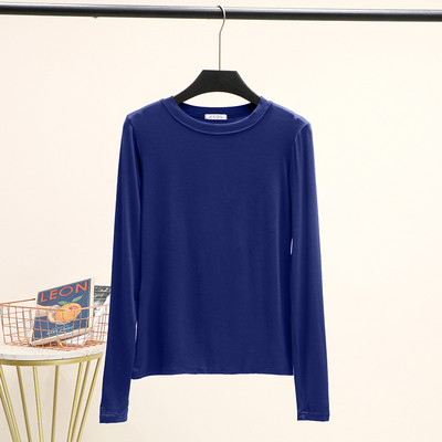 Modalna jednobojna osnovna majica kratkih rukava s O izrezom i dugim rukavima Ženske jesenske majice s donjim dijelom Majica s kratkim rukavima Potkošulja veće veličine