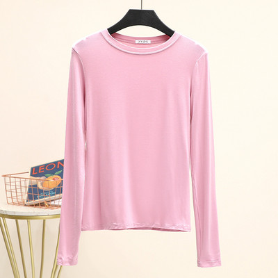 Modalna jednobojna osnovna majica kratkih rukava s O izrezom i dugim rukavima Ženske jesenske majice s donjim dijelom Majica s kratkim rukavima Potkošulja veće veličine