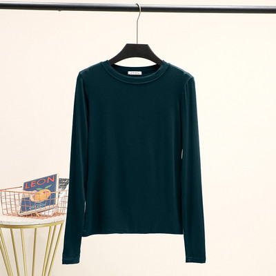 Modalna jednobojna osnovna majica kratkih rukava s O izrezom i dugim rukavima Ženske jesenske majice s donjim dijelom Majica s kratkim rukavima Potkošulja veće veličine