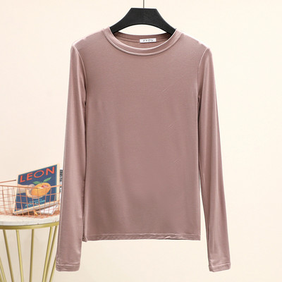 Modalna jednobojna osnovna majica kratkih rukava s O izrezom i dugim rukavima Ženske jesenske majice s donjim dijelom Majica s kratkim rukavima Potkošulja veće veličine