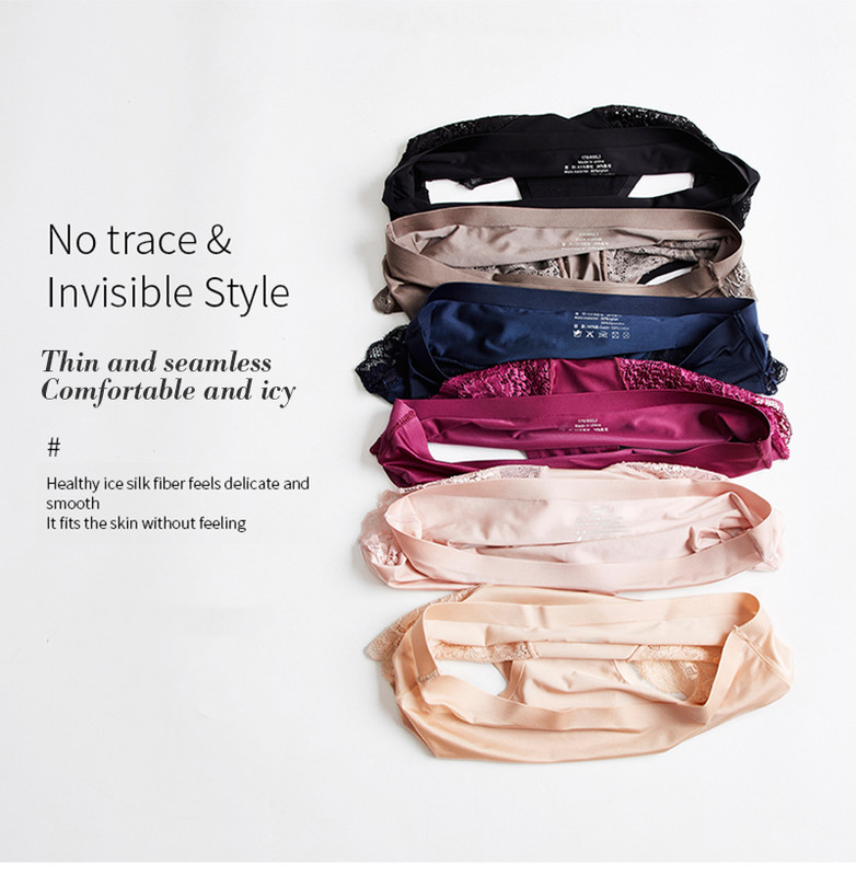 BZEL M-4XL Chiloți sexy din dantelă pentru femei Lenjerie de corp, fără sudură, talie mijlocie, slip sport pentru femei, lenjerie de damă respirabilă, chiloți moi