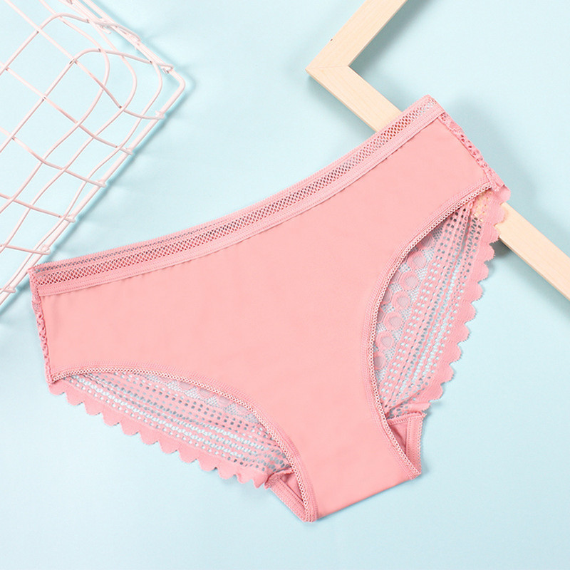 Ženske gaćice srednjeg struka Čipkano šuplje žensko donje rublje Seksi gaće s nitima Pamučna tkanina Trend Ženske jednostavne gaćice trusy ženskie