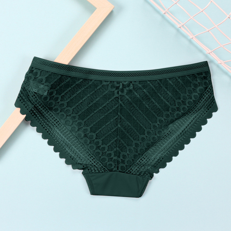 Ženske gaćice srednjeg struka Čipkano šuplje žensko donje rublje Seksi gaće s nitima Pamučna tkanina Trend Ženske jednostavne gaćice trusy ženskie