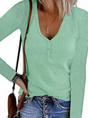 Ženska jednobojna lagana majica dugih rukava