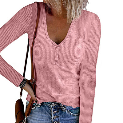 Ženska jednobojna lagana majica dugih rukava