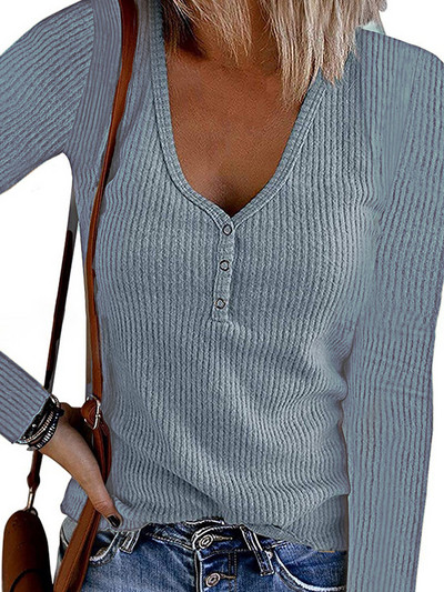 Ženska jednobojna lagana majica dugih rukava