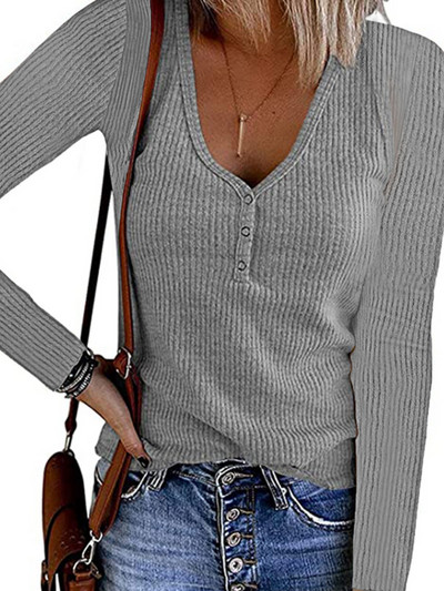 Ženska jednobojna lagana majica dugih rukava