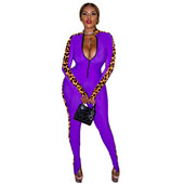 BKLD Salopetă cu mânecă lungă cu mânecă lungă, mov, sexy, mov