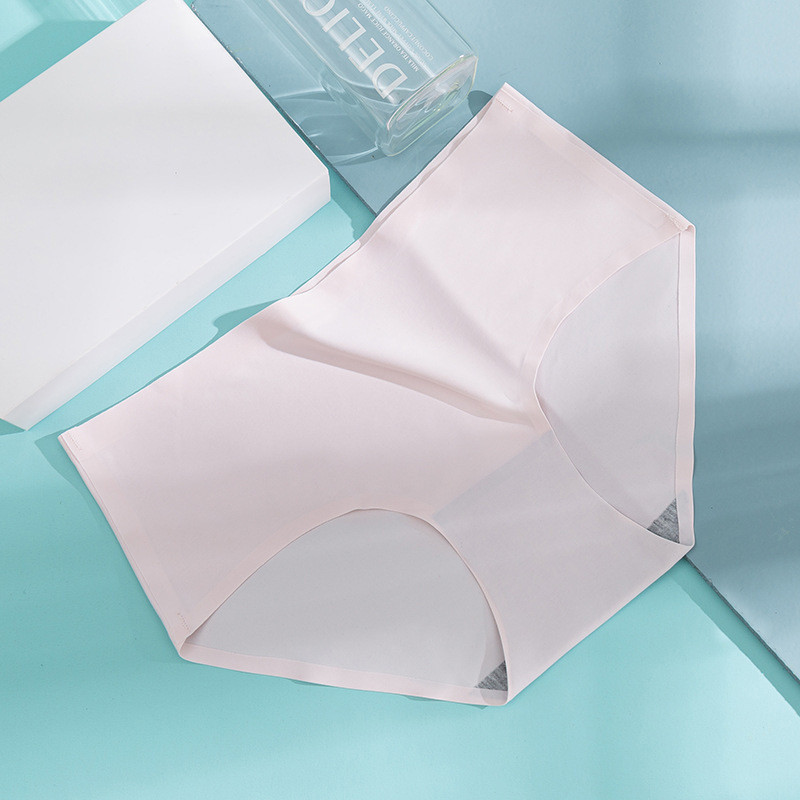 3 kom/set Ženske gaćice Žensko bešavno donje rublje Ledeno svilene Udobne gaćice Srednji struk Prozračne gaćice Donje rublje