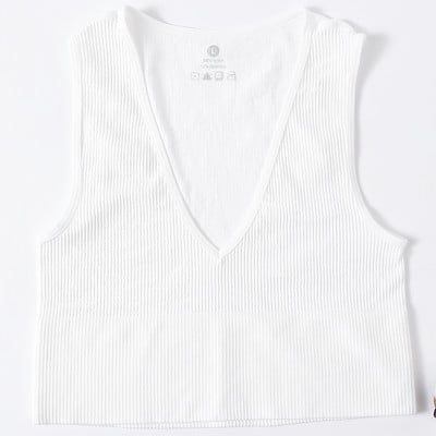 „Crop Top“ moteriški besiūliai apatiniai „Vintage Crop Top“ liemenė, moteriška, seksualus apatinis trikotažas, sportinis apyrankė „Deep V“ kaklelis, apkarpytas „Camis Camisole“