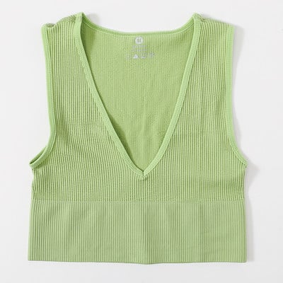 „Crop Top“ moteriški besiūliai apatiniai „Vintage Crop Top“ liemenė, moteriška, seksualus apatinis trikotažas, sportinis apyrankė „Deep V“ kaklelis, apkarpytas „Camis Camisole“