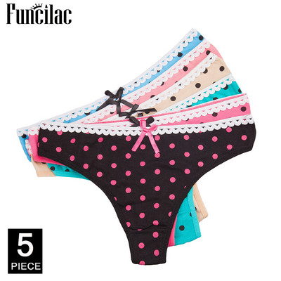 Roztomilé mačacie tangá, dámske sexy čipkované tangá, bavlnené bikiny, nohavičky s mačiatkami, spodná bielizeň, 5 ks/sada