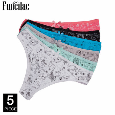 Roztomilé mačacie tangá, dámske sexy čipkované tangá, bavlnené bikiny, nohavičky s mačiatkami, spodná bielizeň, 5 ks/sada