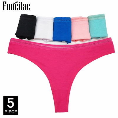 Roztomilé mačacie tangá, dámske sexy čipkované tangá, bavlnené bikiny, nohavičky s mačiatkami, spodná bielizeň, 5 ks/sada