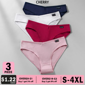 Chiloți din bumbac pentru femei, 3 bucăți, lenjerie de corp pentru femeie, culoare uni, chiloți, chiloți din bumbac, lenjerie M-4XL