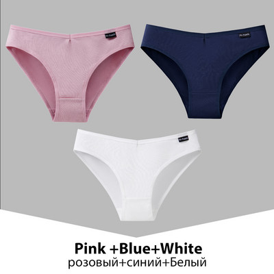 Chiloți din bumbac pentru femei, 3 bucăți, lenjerie de corp pentru femeie, culoare uni, chiloți, chiloți din bumbac, lenjerie M-4XL