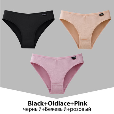 Chiloți din bumbac pentru femei, 3 bucăți, lenjerie de corp pentru femeie, culoare uni, chiloți, chiloți din bumbac, lenjerie M-4XL