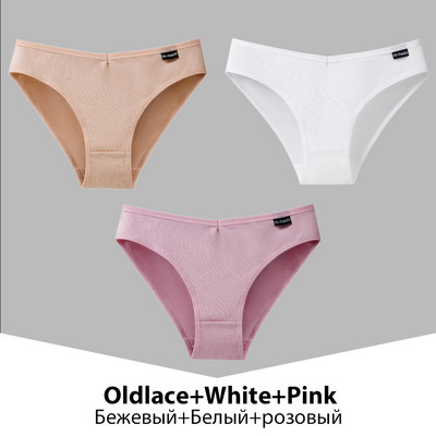 Chiloți din bumbac pentru femei, 3 bucăți, lenjerie de corp pentru femeie, culoare uni, chiloți, chiloți din bumbac, lenjerie M-4XL