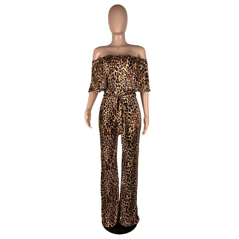 BKLD Ženski kombinezoni s leopard uzorkom Seksi ljetna klupska odjeća za 2023. Novi ženski kombinezoni s pojasevima širokih hlača