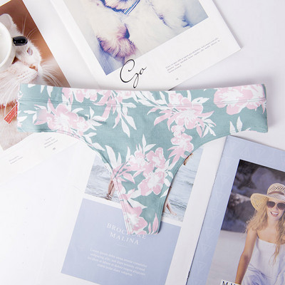 Sexy dámske bavlnené sieťované priehľadné nohavičky tangá, string prádlo, módne nízkopodrážkové dámske spodné prádlo, bezšvové nohavičky 1 ks yq02