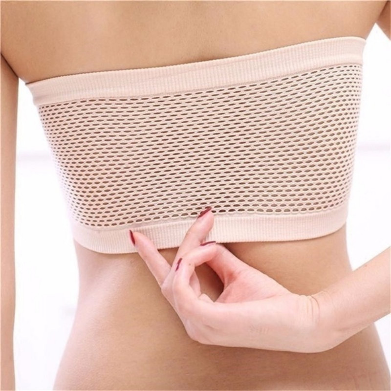 Femei cu elastic înalt, respirabil, fără bretele, înfășurat invizibil, fără bretele, invizibil, fără bretele, înfășurări pentru piept Sutien cu tuburi