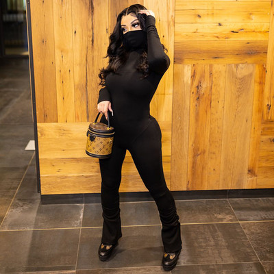 BKLD Ženska odjeća, modna uska dolčevita s dugim rukavima, jednodijelne hlače, kombinezoni, jednodijelne hlače, jesen, zima 2022.