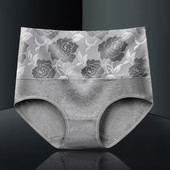 5XL apakšveļa Sieviešu apakšbiksītes ar augstu vidukli kokvilnas biksītes Lielizmēra Calcinhas Sexy Print Ziedu biksīšu šorti Bezšuvju apakšbikses meitenēm