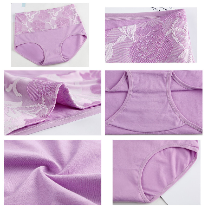 5XL apakšveļa Sieviešu apakšbiksītes ar augstu vidukli kokvilnas biksītes Lielizmēra Calcinhas Sexy Print Ziedu biksīšu šorti Bezšuvju apakšbikses meitenēm