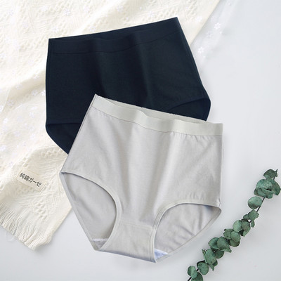 FallSweet 2 buc/lot Chiloți cu talie înaltă pentru femei Lenjerie de corp din bumbac Culoare uni Chiloți confortabili Lenjerie de dimensiuni mari трусы