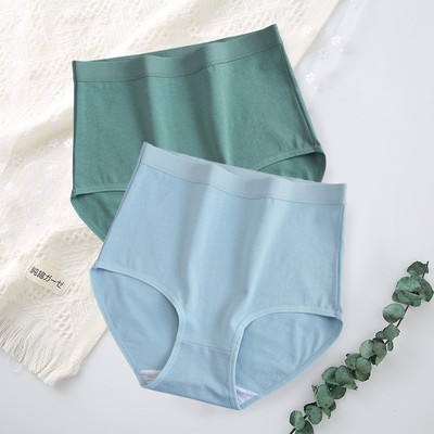 FallSweet 2 buc/lot Chiloți cu talie înaltă pentru femei Lenjerie de corp din bumbac Culoare uni Chiloți confortabili Lenjerie de dimensiuni mari трусы