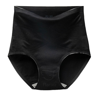 Flarixa bešavne ženske pamučne gaćice s visokim strukom za kontrolu trbuščića donje rublje za djevojčice Prozračne jednobojne gaćice