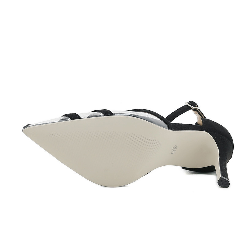 Eilyken Ženske cipele sa šiljatim prstima i remenčićem s kopčom Ljetne PVC prozirne cipele s visokim petama Mule sandale Ženske cipele