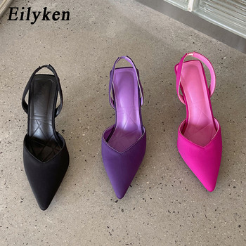 Eilyken 2023 New Shallow Pointed Toe Mules Women Pumps Γαμήλιο πάρτι σχεδιαστών Ψηλοτάκουνα παπούτσια μόδας Γυναικεία σανδάλια