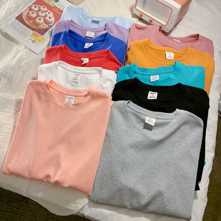 Privathinker Ženska jednobojna osnovna majica dugih rukava Široka uniseks odjeća Proljetne nove ženske pamučne majice