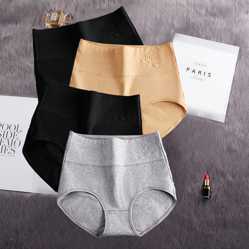 4Pcs/Lot Ženske gaćice visokog struka Donje rublje Pamučne trbušne gaćice veće veličine Djevojačke Bešavne gaćice Seksi donje rublje Žensko