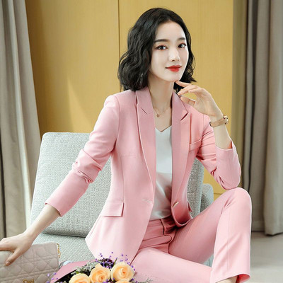 Ženski set od 2 hlače Modne hlače Odijela Uredska odjeća Profesionalna odjeća za posao Dvodijelni kompleti Hlače za žene Blazer i D