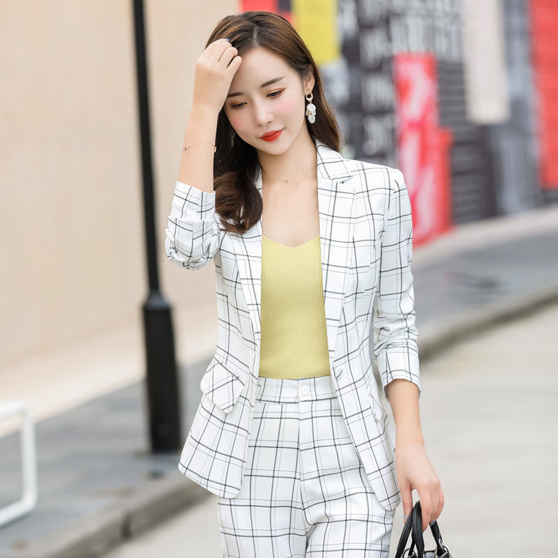 Dámske ružové nohavicové sady, sako a kancelárske oblečenie, dvojdielne sety, veľkosť D