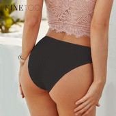 Dámske spodné prádlo FINETOO, bezšvové bavlnené nohavičky, sexy priedušné pruhované nohavičky, dámske jednofarebné útulné spodky, veľkosť M-XL