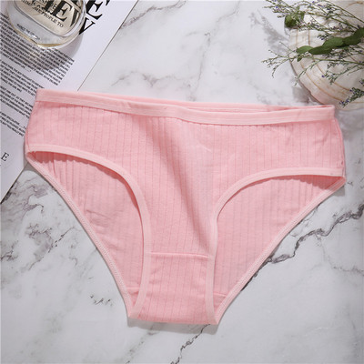 Dámske spodné prádlo FINETOO, bezšvové bavlnené nohavičky, sexy priedušné pruhované nohavičky, dámske jednofarebné útulné spodky, veľkosť M-XL