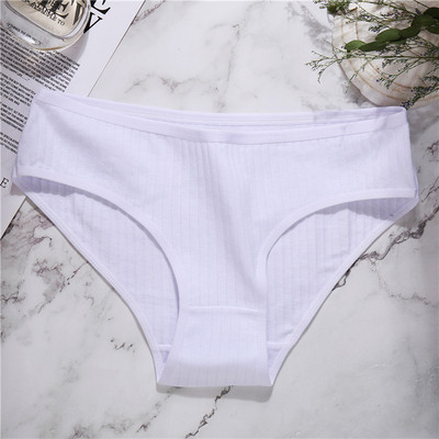 Dámske spodné prádlo FINETOO, bezšvové bavlnené nohavičky, sexy priedušné pruhované nohavičky, dámske jednofarebné útulné spodky, veľkosť M-XL