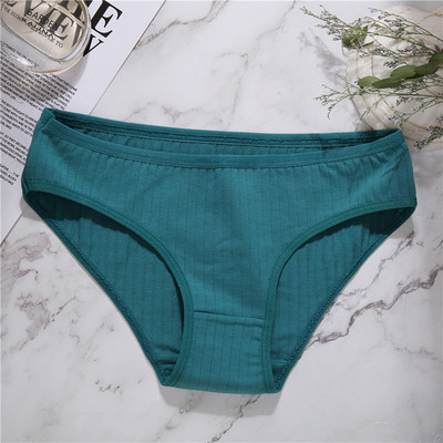 Dámske spodné prádlo FINETOO, bezšvové bavlnené nohavičky, sexy priedušné pruhované nohavičky, dámske jednofarebné útulné spodky, veľkosť M-XL