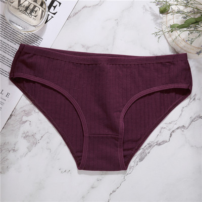 Dámske spodné prádlo FINETOO, bezšvové bavlnené nohavičky, sexy priedušné pruhované nohavičky, dámske jednofarebné útulné spodky, veľkosť M-XL