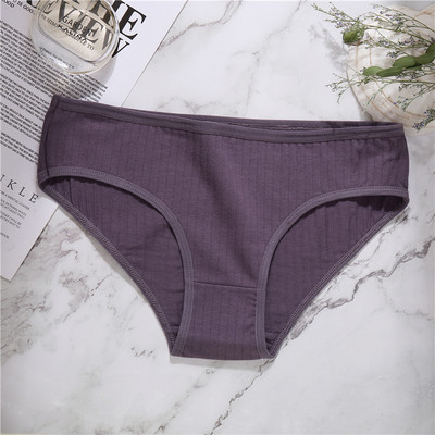 Dámske spodné prádlo FINETOO, bezšvové bavlnené nohavičky, sexy priedušné pruhované nohavičky, dámske jednofarebné útulné spodky, veľkosť M-XL