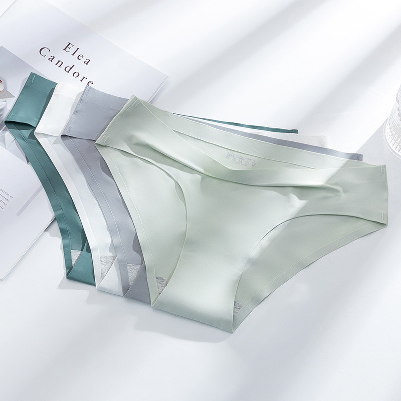 Neviditeľné nohavičky Sexy spodná bielizeň Dámske nohavičky Bezšvové priedušné spodné prádlo Ice Silk Dámske jednofarebné dámske dievčenské spodné nohavičky