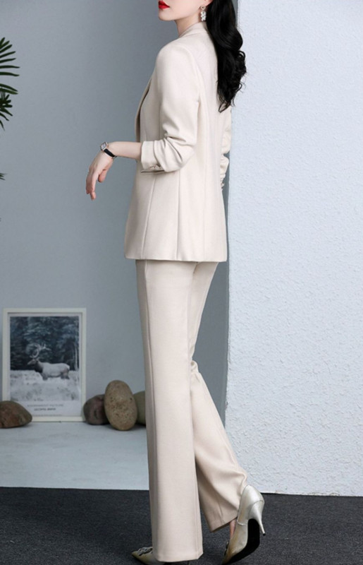 Dvodijelni kompleti hlača za žene Crne hlače Odijela Formalni ženski set od 2 hlače Poslovna odjeća Sako i široke nogavice Moda Xxl