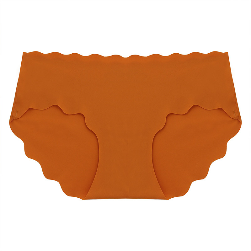 BZEL 3 ks/sada dámskych nohavičiek, bezšvové hodvábne saténové dámske spodné prádlo, sexy spodná bielizeň, sladké vlnité okraje, pohodlné športové nohavičky