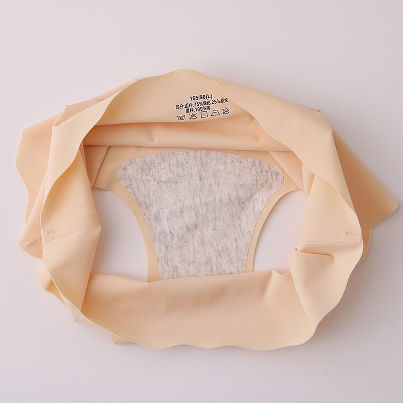 BZEL 3 ks/sada dámskych nohavičiek, bezšvové hodvábne saténové dámske spodné prádlo, sexy spodná bielizeň, sladké vlnité okraje, pohodlné športové nohavičky