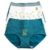 LANGSHA 5 ks Dámske nohavičky Lady bavlnené spodné prádlo Dievčenské priedušné bezšvové nohavičky s vysokým pásom Žena roztomilá sexy spodná bielizeň Intimates